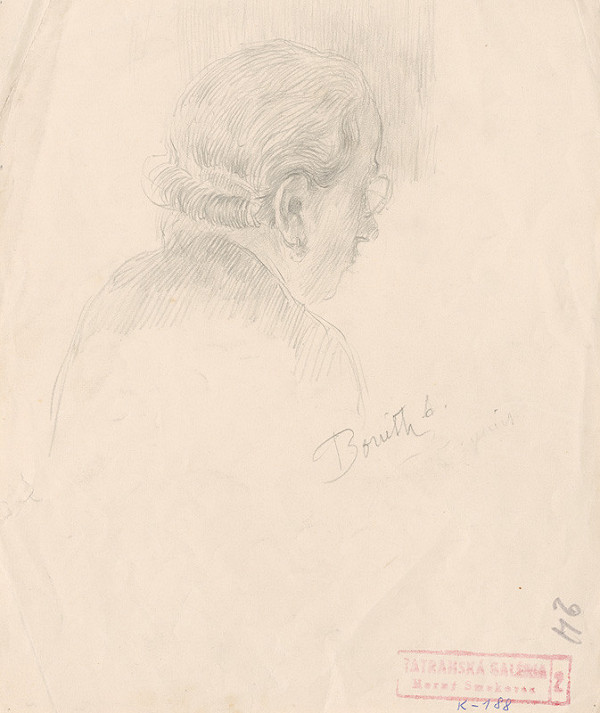 Andor Borúth – Hlava ženy s okuliarmi 