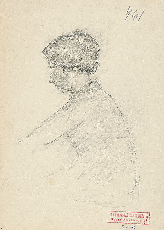 Andor Borúth – Portrét ženy s profilu 