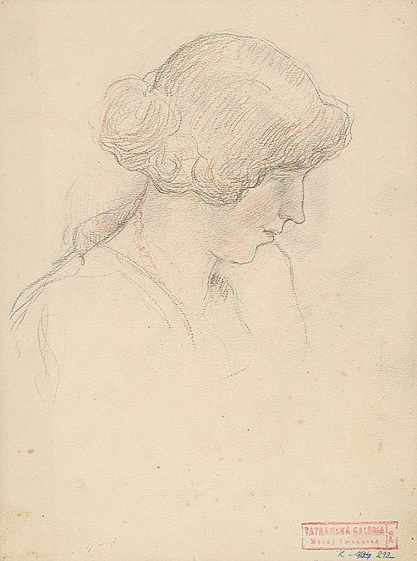 Andor Borúth – Hlava mladej ženy s náhrdelníkom 