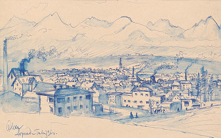 Josef Olexa – Pohľad na Poprad a Tatry 