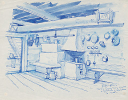 Josef Olexa – Interiér ždiarskej chalupy 