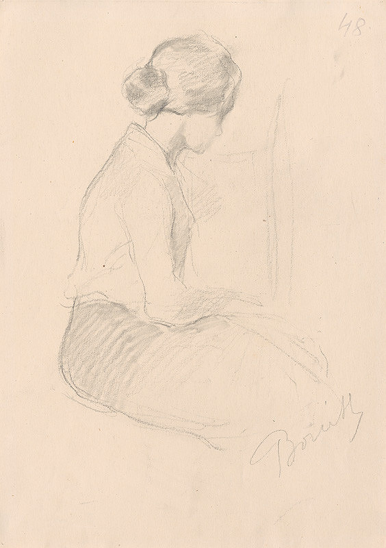 Andor Borúth – Sediaca žena 