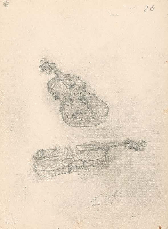 Andor Borúth – Dva náčrty huslí 