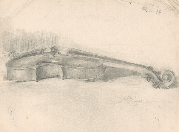 Andor Borúth – Zátišie s husľami 