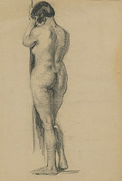 Viktor Kiss – Stojaci ženský akt odzadu 