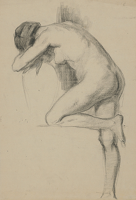 Viktor Kiss – Kľačiaci ženský akt 