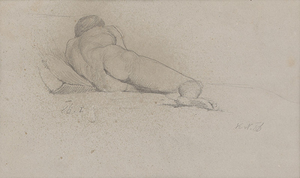 Ferdinand Katona – Ležiaci mužský akt odzadu II. 