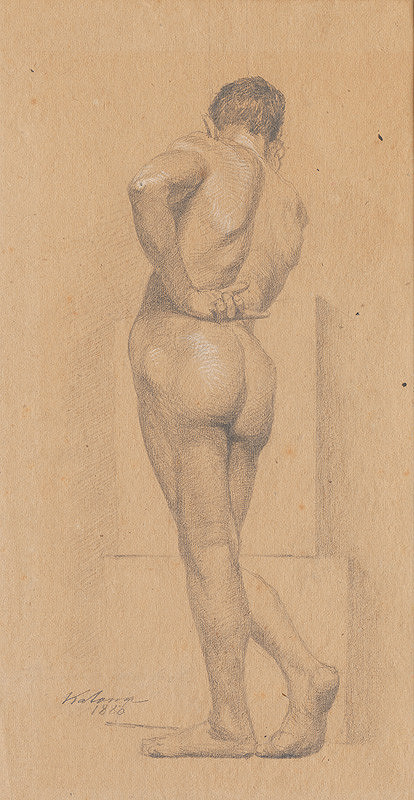 Ferdinand Katona – Stojaci mužský akt odzadu II. 