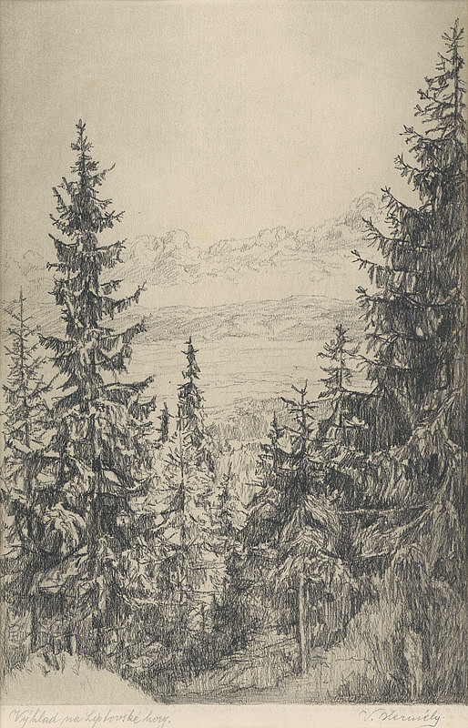 Viktor Hermély – Výhľad na Liptovské hory 