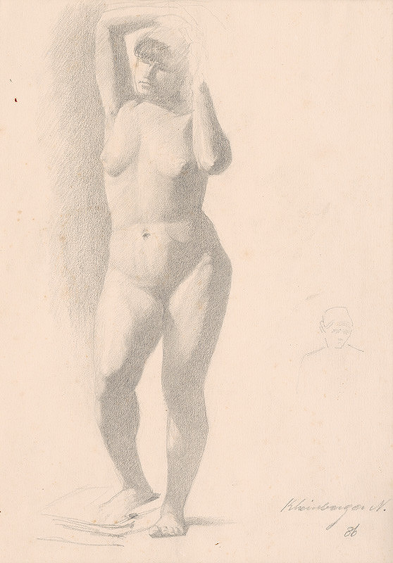 Ferdinand Katona – Ženský akt so zdvihnutými rukami 