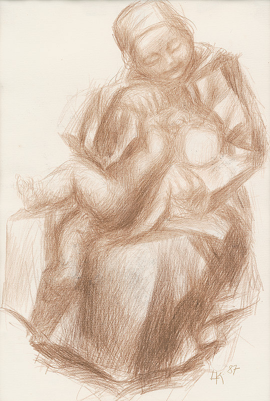 Ladislav Kacvinský – Žena s dieťaťom I. 