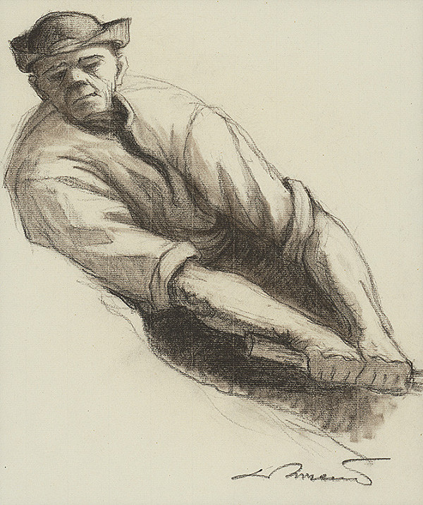 Ľudovít Križan – Muž ťahajúci drevo 