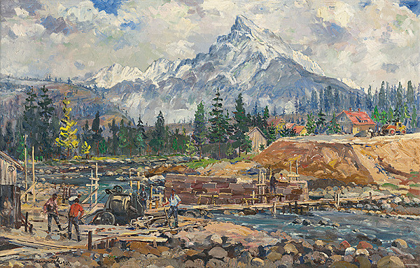 Július Nemčík – Stavba mostu na Podbanskom 