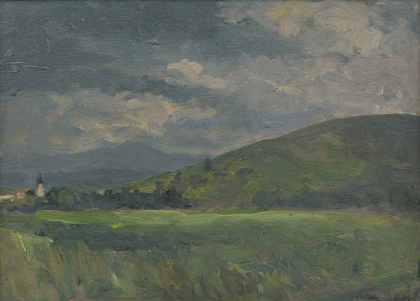 Andor Borúth – Tatranská krajina s vežou 