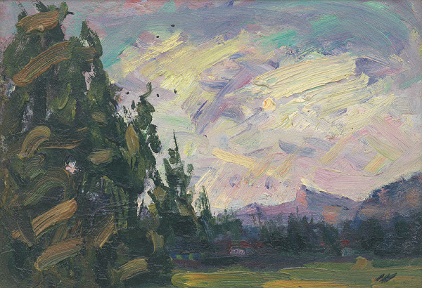 Vojtech Mensatoris – Kriváň od Liptovského Hrádku 