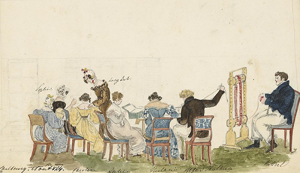 Neznámy autor – Strana z albumu kresieb rodiny Zichy Ferraris 