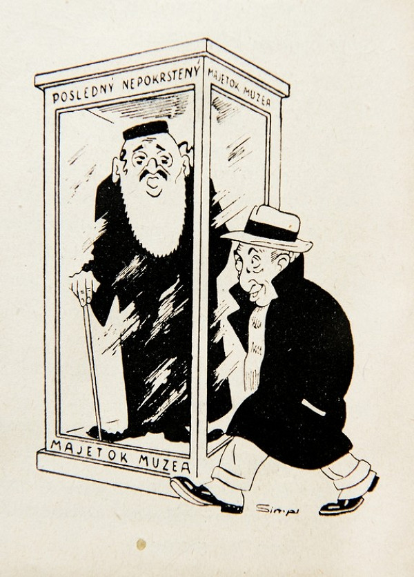 Neznámy autor – Protižidovské karikatúry z humoristického časopisu Kocúr - Posledný nepokrstený 
