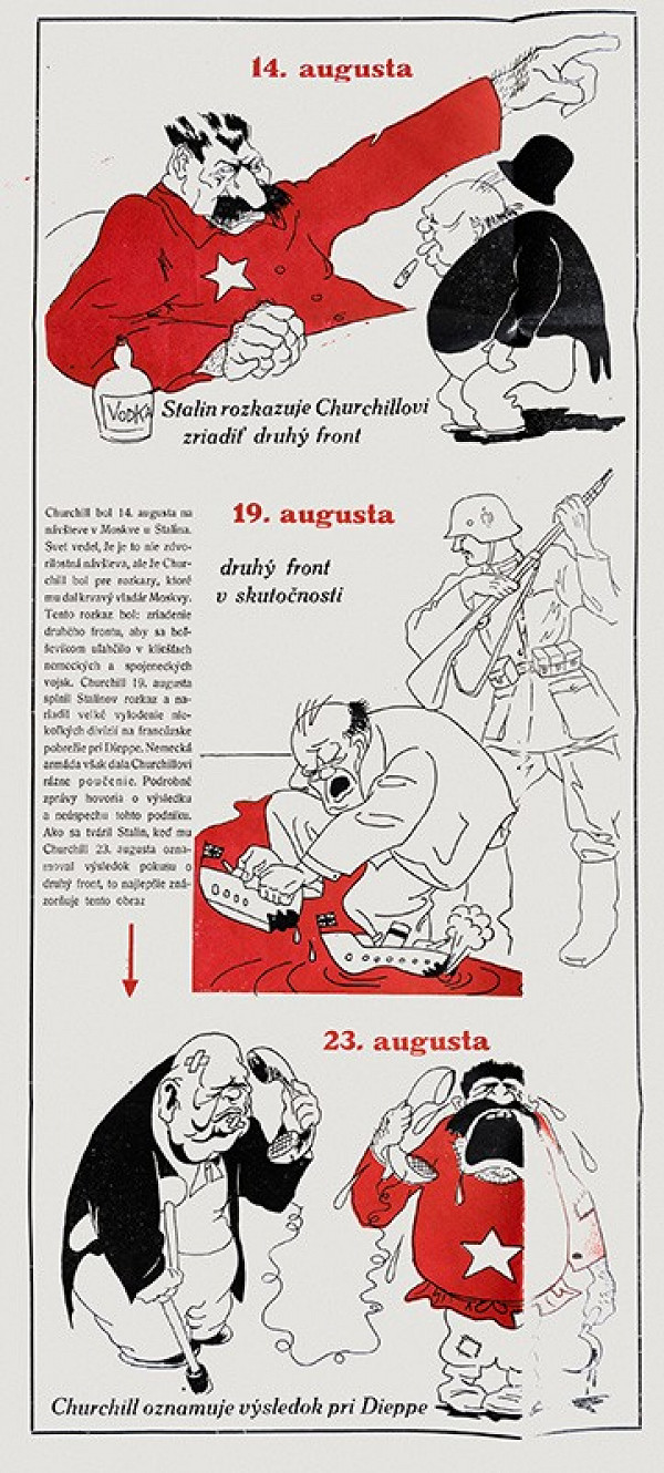 Neznámy autor – Karikatúry z nástenných Ľudových novín 