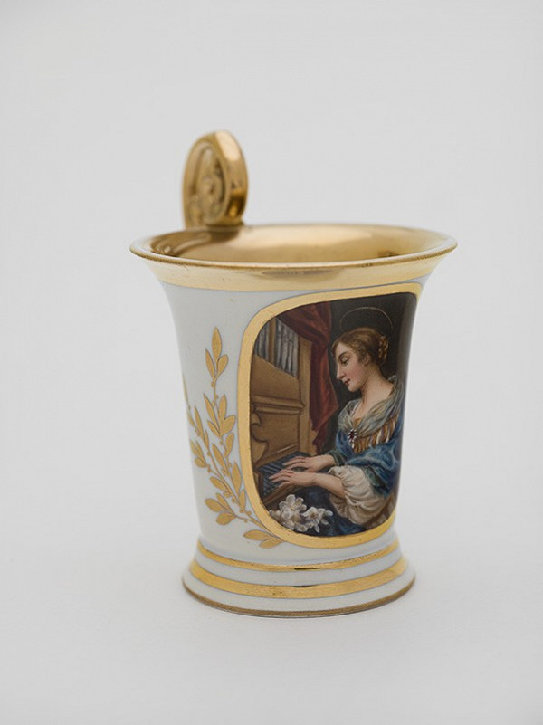 Neznámy autor – Šálka s vyobrazením Sv. Cecílie 