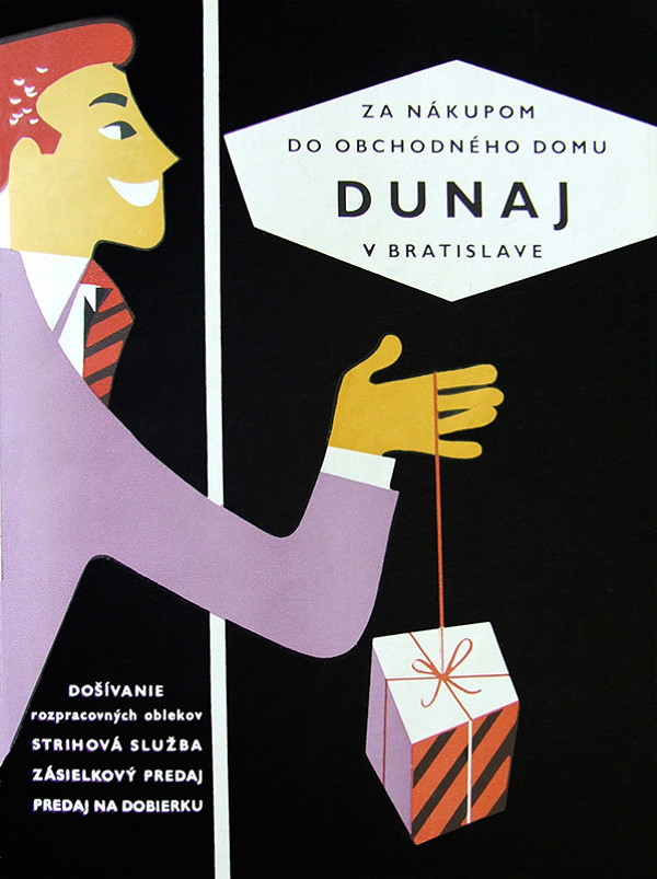 Neznámy autor – Za nákupom do Obchodného domu Dunaj v Bratislave, produktová reklama 