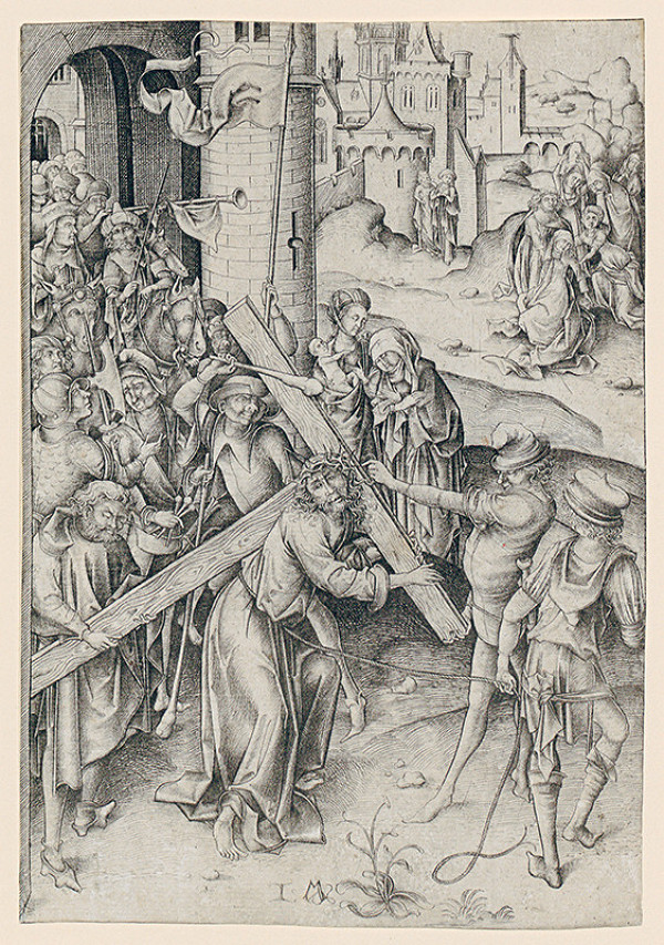 Israhel Van Meckenem – Nesenie kríža z cyklu veľké pašie (8/12) 