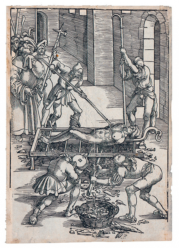 Hans Schäufelein (Schäufelin) st. – Mučenie sv. Vavrinca 