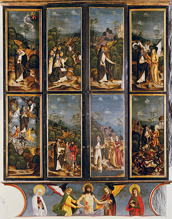 Majster legendy sv. Antona – Oltár sv. Antona - zatvorená skriňa 