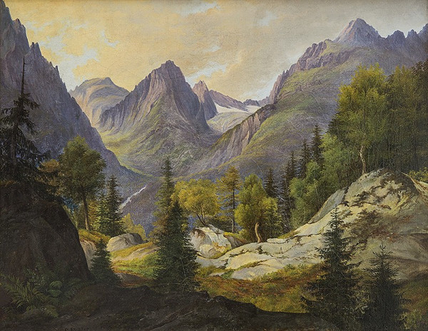 Karl Pichler – Pohľad na Lomnický štít 