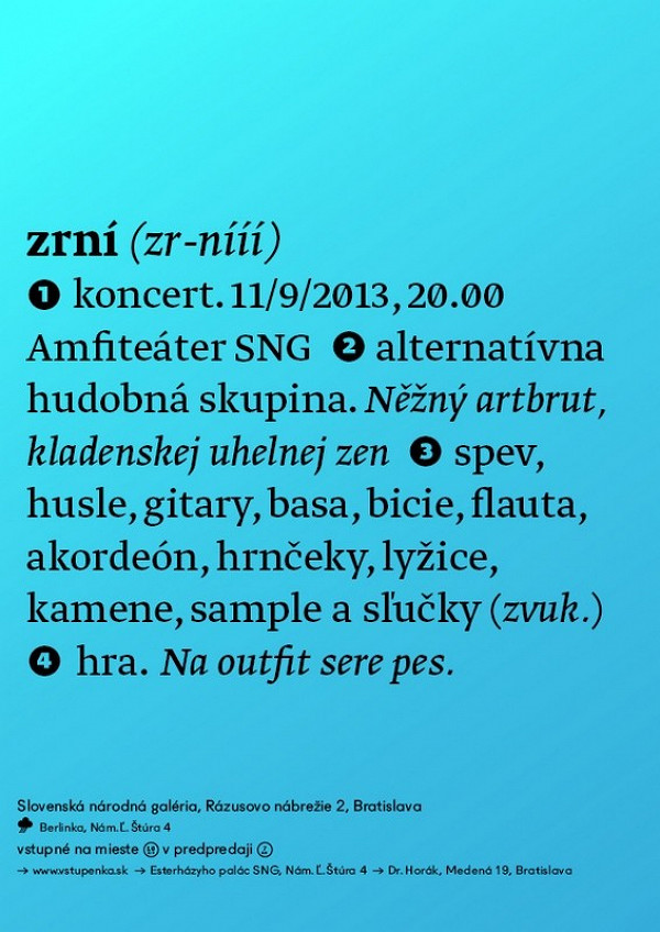 Branislav Matis, Pavlína Morháčová – Plagát pre koncert Zrní 